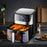 AirFryer Friteuza Profesionala - Cuva 12L cu Geam, 2200W, Digitala cu Aer Cald, Carne si Legume
